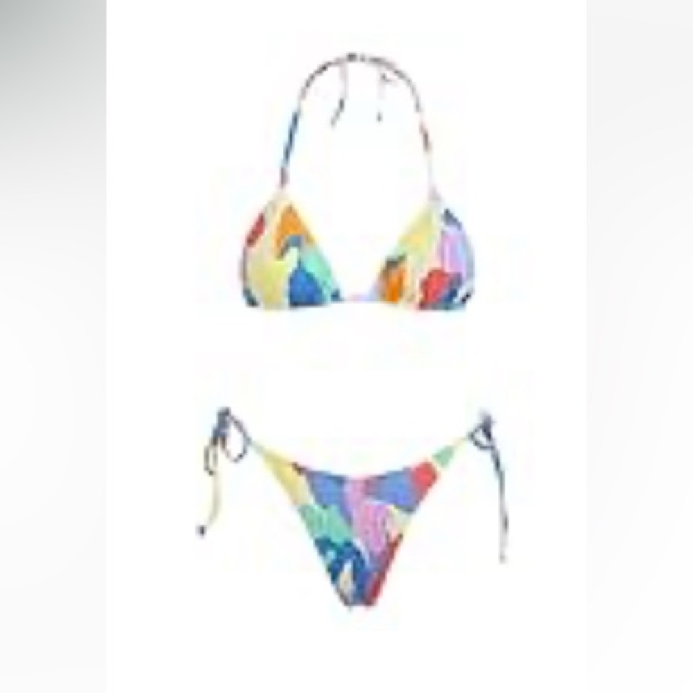 Multi Colored Triangle Bikini Set - image 2